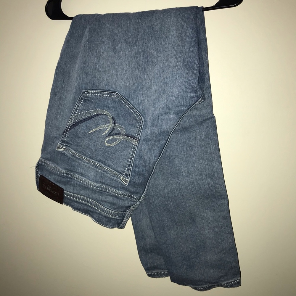 Express Light Wash Mid-Rise Skinny Jeans